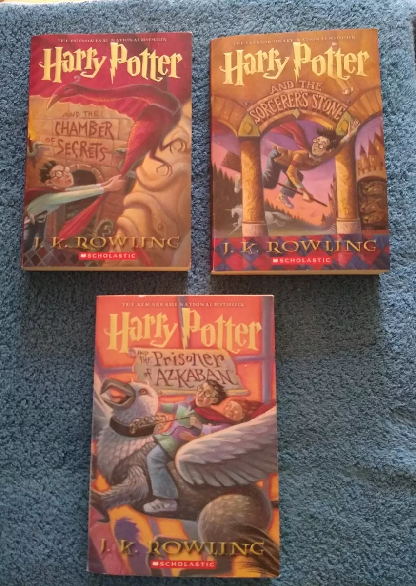 SCHOLASTIC HARRY POTTER BOOKS 1, 2, &3