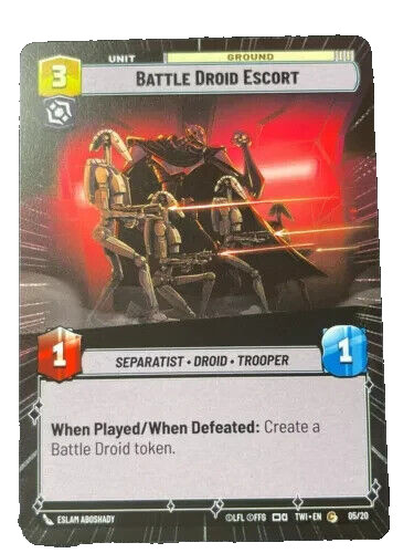 Battle Droid Escort Hyperspace - TWI 05 NM - Star Wars Unlimited