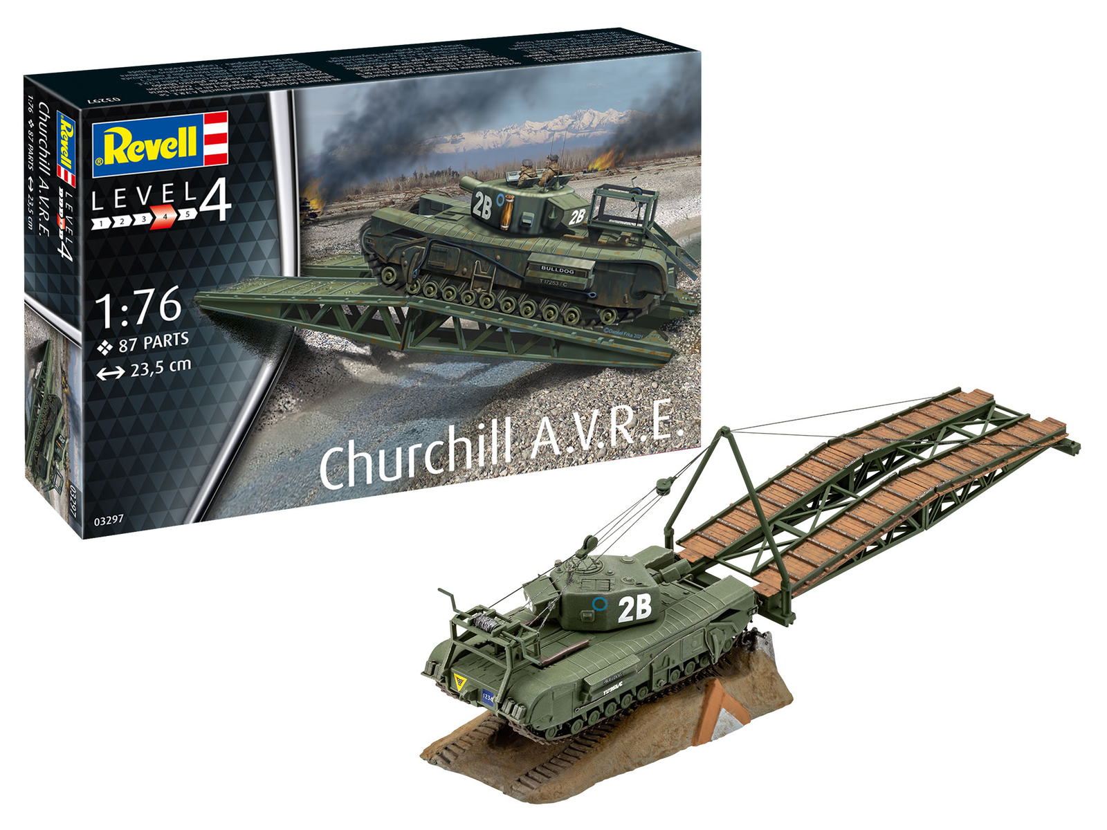 Revell 03297 - 1/76 Churchill A.V.R.E. - New