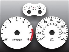 White Face Gauges For 2003-2006 Hyundai Tiburon Tuscani White Face Gauges For 2003-2006 Hyundai Tiburon Tuscani