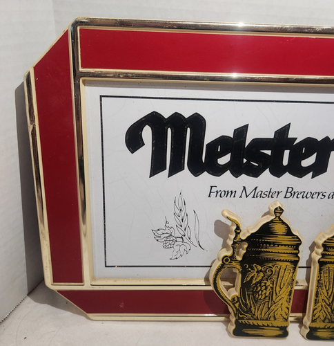 Vintage Beer Bar Sign 3D Meister Brau Stein 1984 Miller - AS-IS, Needs Repair - Picture 2 of 12