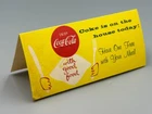 1950s COCA COLA Restaurant Advertising TABLE TENT Vintage