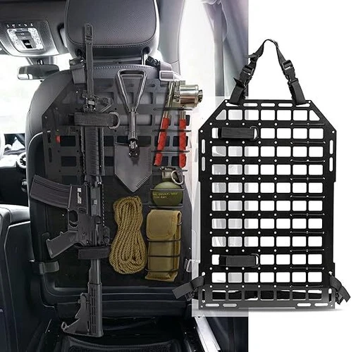 Universal Vehicle Seat Back Gun Rack Display Storage Tactical Rigid MOLLE Panel