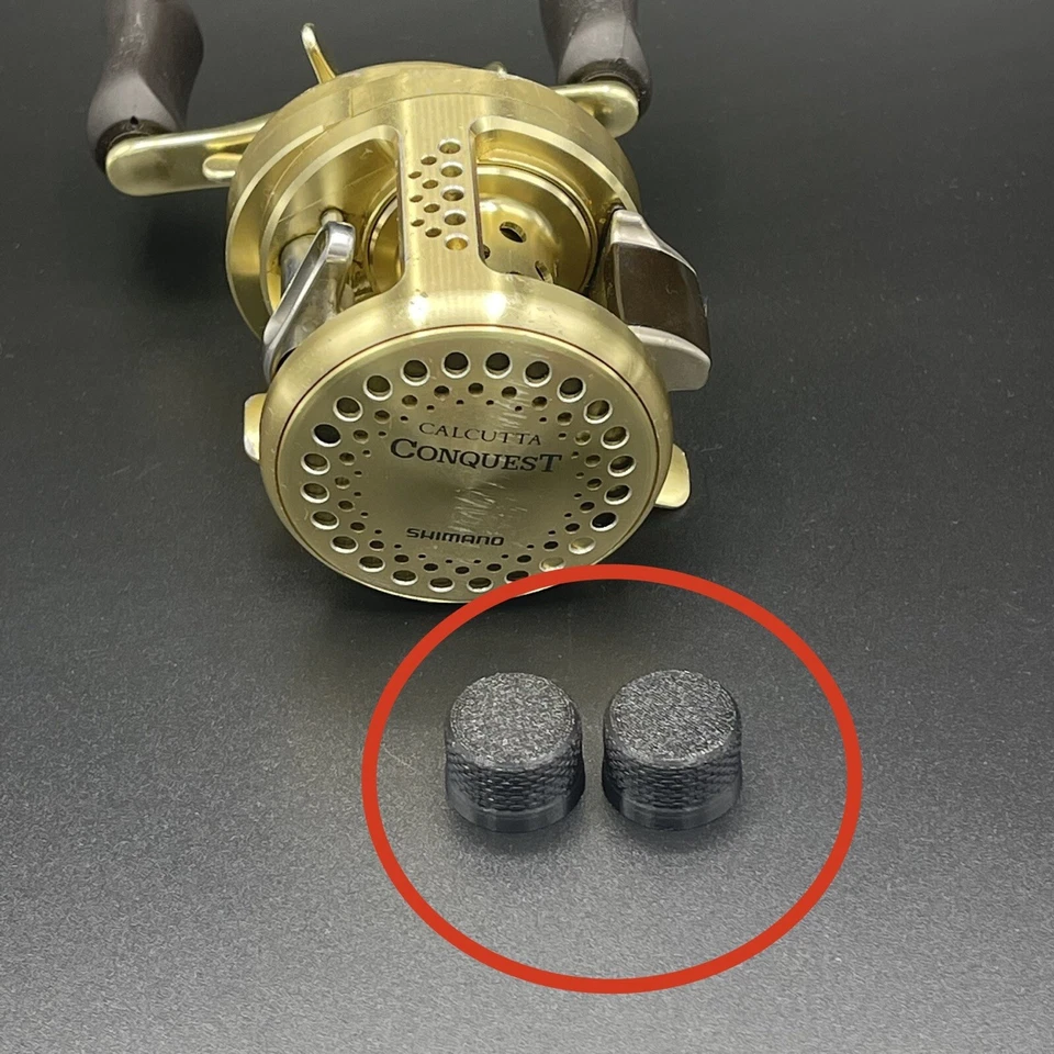 Manopola freno meccanica Shimano Calcutta Conquest 50 2 pezzi stampata in 3D dal Giappone - Immagine 4 di 4