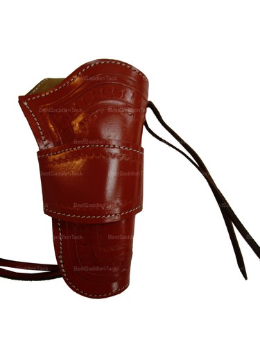 Leather Holster Long Barrel Revolver Fit S&W Heritage Taurus Colt Universal Red - Picture 25 of 35