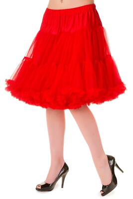 Roter Rockabilly 20 cm Retro super weicher 50er leichter Petticoat BANNED Apparel