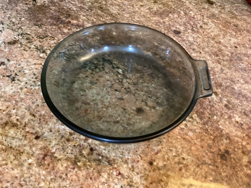 Vintage  Blue PYREX Flameware E-C 817-B USA Made 7" Diameter Casserole/Pie Dish