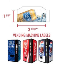 (1) Vending Machine Label - Inca Kola - 12 oz - Flavor Strip - Vend Label