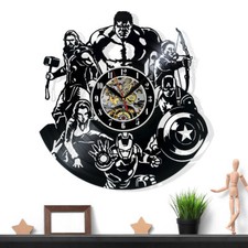 Avengers Art Vinyl Record Wall Clock Gift Surprise Ideas Friends Birthdays Decor