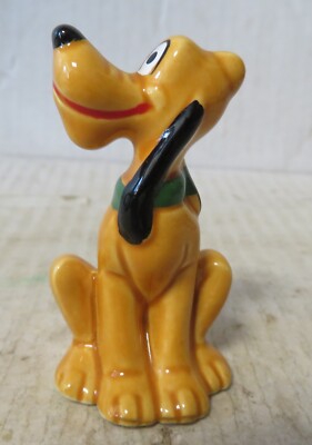 Vintage Disney Pluto Dog Ceramic 2-1/2'' Figure
