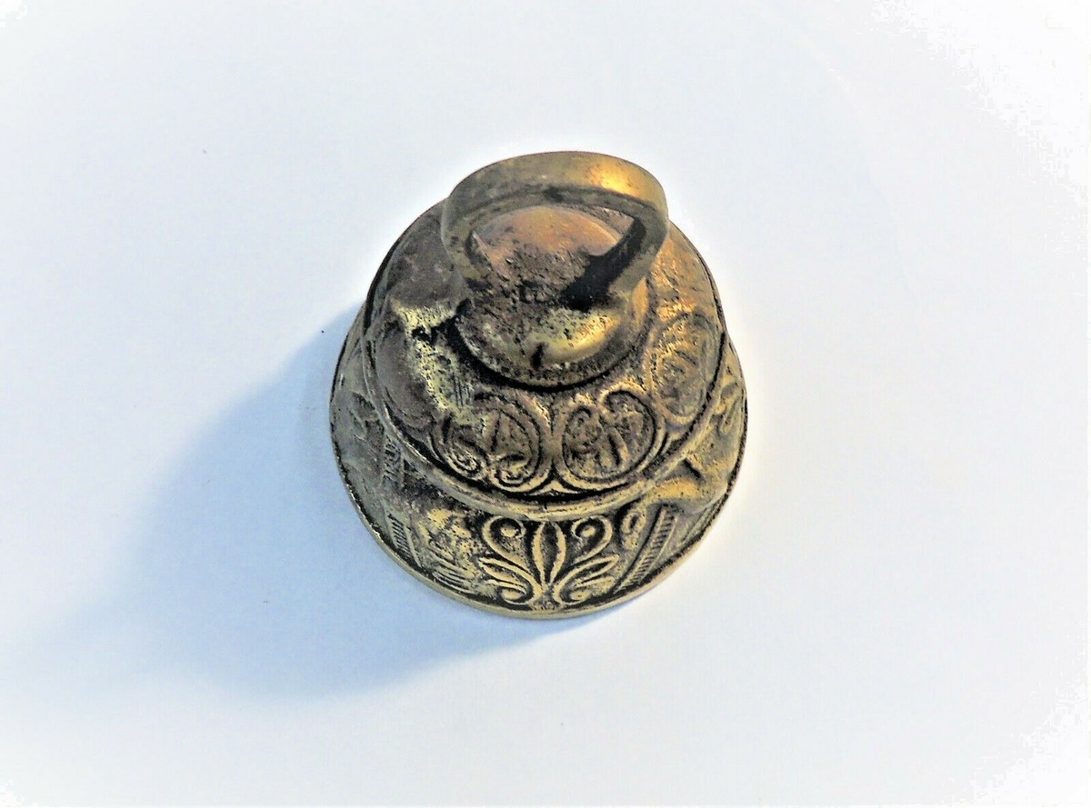 Antique Solid Brass Sanctuary Bell With LEO X AQVILA, AGNVS X