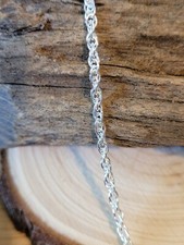 Rope Chain Sterling Silver Anklet - Extra LArge Ankle bracelet   8.5" - 12.5"