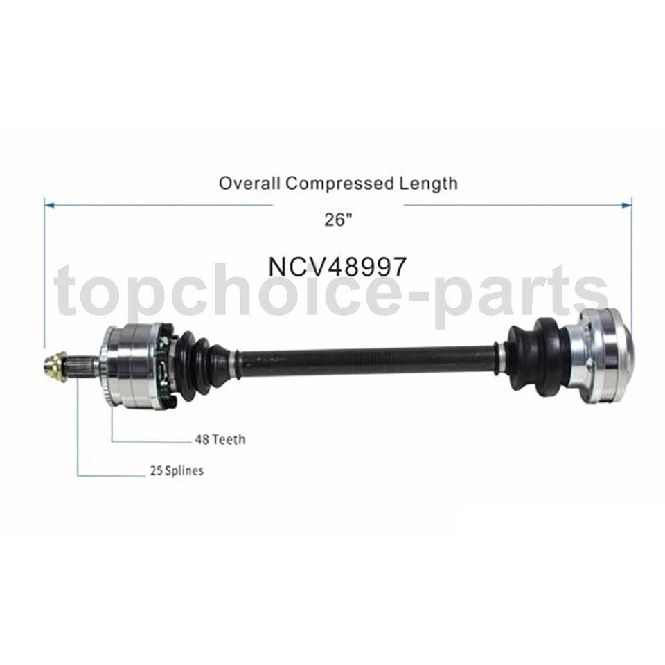 1 Rear CV Axle Shaft For 1990 1991 1992 1993 Mercedes-Benz 300D - Image 4 of 4