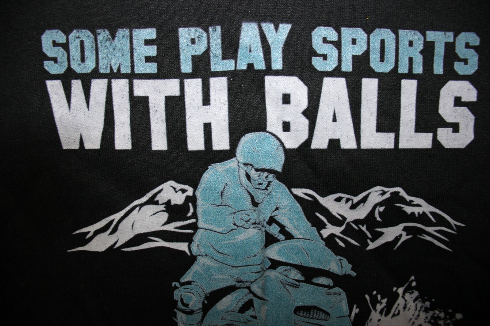 Just Ride 'SLEDDIN REQUIRES BALLS' Hoodie – Black, 50/50 Blend, Sizes S-2XL - View #11