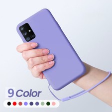 For Samsung Galaxy Hot Sell Models Lanyard Liquid Silicone Soft Phone Case Cover
