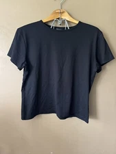 Field Manor Women’s Short Sleeve Pullover Top Black Size XL