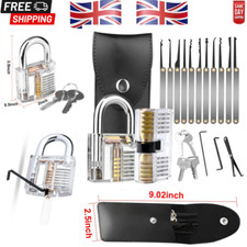 Locksmith Tools Set Extractor Kit Clear Transparent Padlock Euro Cylinder 15PCS