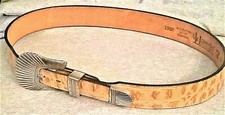 Western Alligator Grain Cowhide Belt