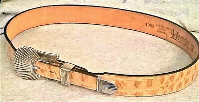 Alligator and cowhide belt Men Alligator Crocodile Skin Imitation Cowhide Leather Alloy  main image 2