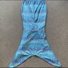 Justice Mermaid Tail Blue Swim Cover Up Skirt - Girls Size Large