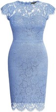 Miusol Women's Retro Floral Lace Slim Evening Cocktail Mini Dress Size Small