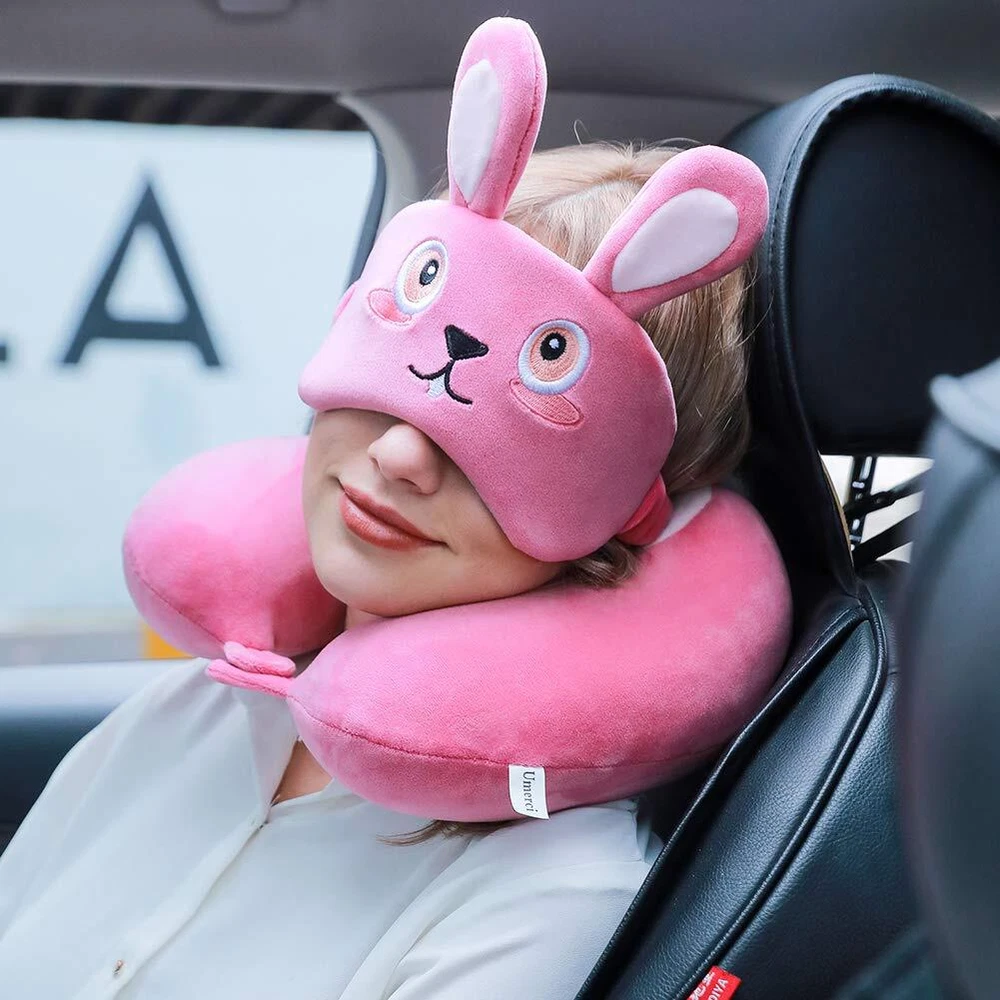 Travel Pillow, Memory Foam Neck Pillow with 360-Degree Comfortable Airplane P...