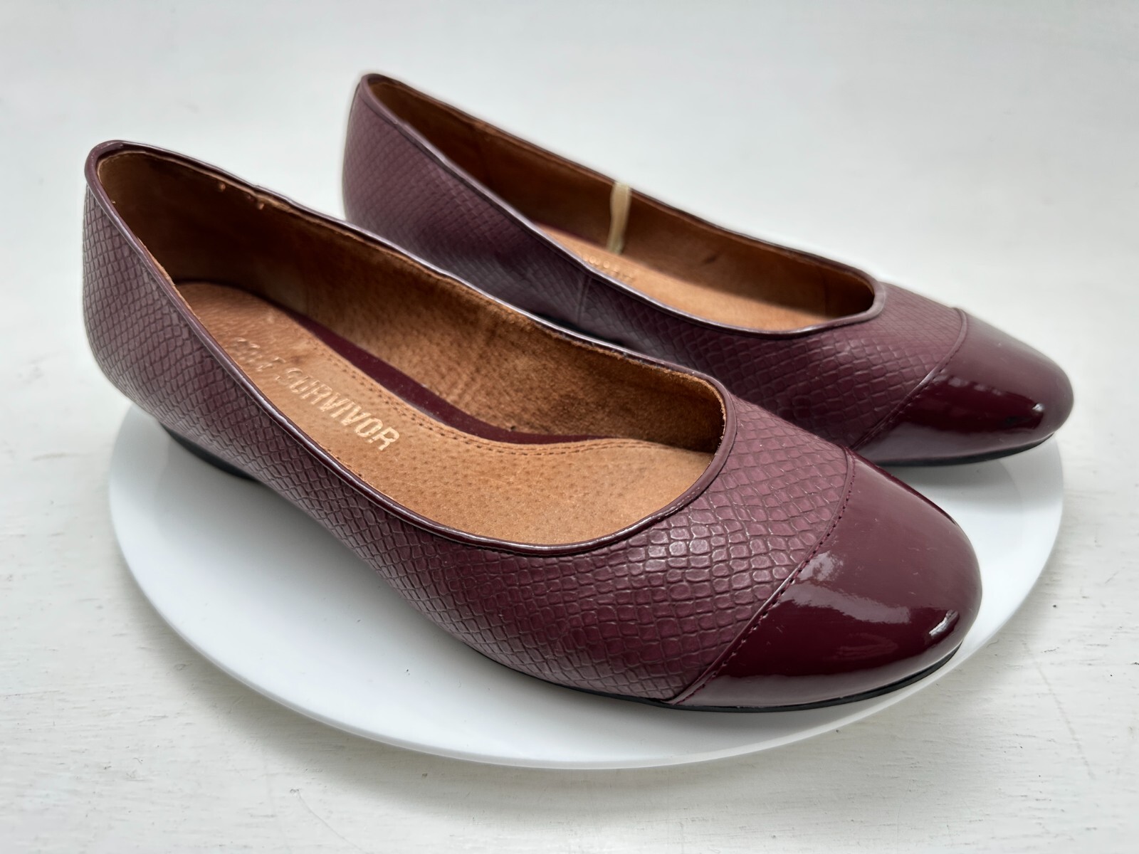 SAOLA Scarpe da donna NEXT Sole Survivor in pelle rosso sangue di bue comode taglia UK 6 EU40