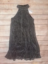 Womens Small Nine West Silver Black Swing Dress NWT 