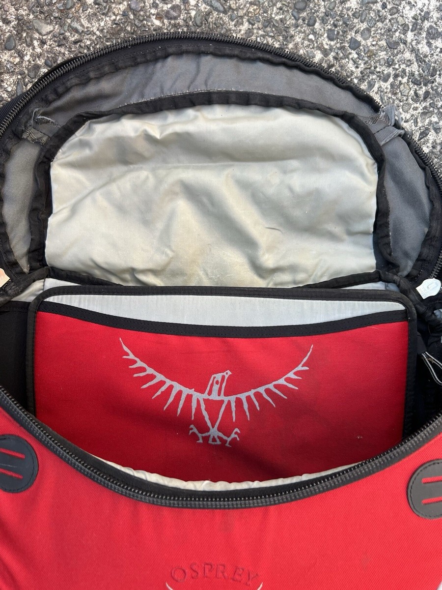 OSPREY Torque Red Black Zip Crossbody/Messenger/Laptop Shoulder