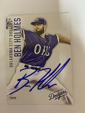 Ben Holmes 2019 Signed Card In Person Oklahoma City Dodgers