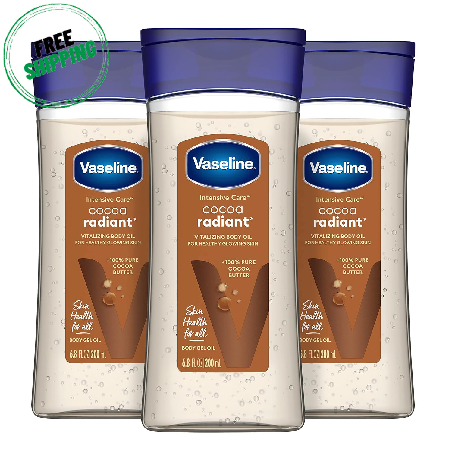Vaseline Intensive Care Cocoa Radiant for Glowing Skin 3 Ct 
