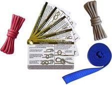 Knot Tying Kit - Outdoor Knots Pocket Guide, Webbing, and Paracord for Practi...