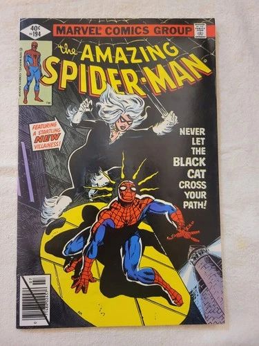 The Amazing Spider-Man # 194   1ST Black Cat (VF) Cream/tan pages Dimples Cover