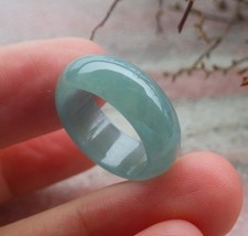 Video Certified Icy Green Natural A JADE Jadeite Circle RING USA. 4.75    205448
