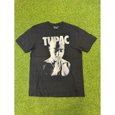 Tupac Shakur Graphic T-Shirt Mens Medium Black 2023 Amaru Entertainment Rap Tee
