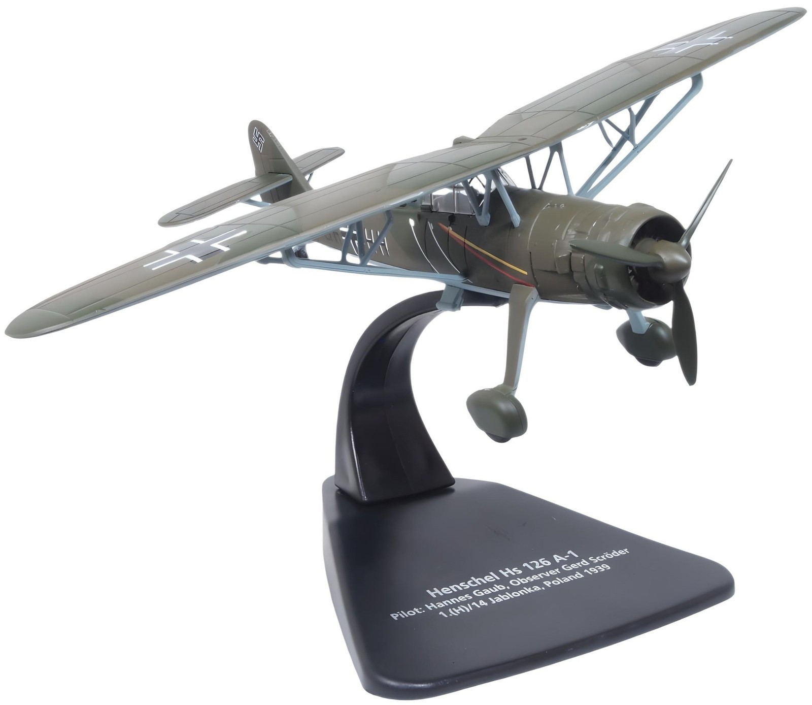 Henschel Hs 126A-1 Diecast Metal Aircraft Model Plane Gift - 1/72 Scale