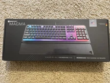 ROCCAT Magma RGB Gaming Keyboard Wired - Black - With Palm Rest - NEW | SEALED