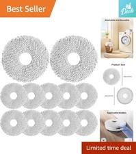 Washable Microfiber Mop Cloth Pad - 12-Pack for Dreame X20 & Xiaomi Robots