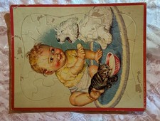 A.M. Walzer Co. Skippy Peanut Butter Baby Cats Jigsaw Puzzle No. 75 Vintage Tray