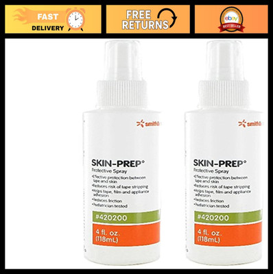Skin Prep Protective Spray - 4oz x 2 - Skin Barrier, Moisturizing, Fast-Drying
