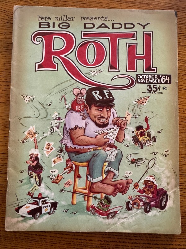 Vintage Big Daddy Roth Magazine Signed Ed Roth 1964 Hot Rod Art Comic Rat Fink