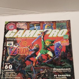 GamePro Issue 124 Jan-1999 VINTAGE Zelda Ocarina Dreamcast PlayStation N64 guide