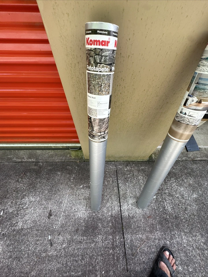 Stones Photo wallpaper Stone wall Premium 368x248cm non-woven orange grey - Image 2 of 4