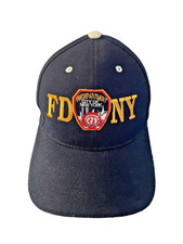 FDNY Fire Department New York Cap Strapback Embroidered Patch Navy Adjustable