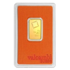 10 Gram Valcambi .9999 Fine Gold Bar in Assay 5394.77 per troy oz