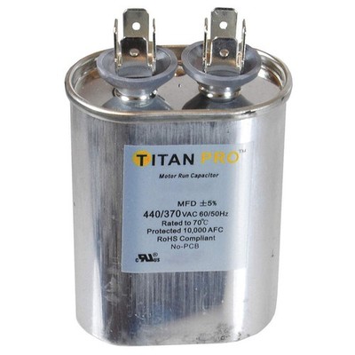 TITAN PRO TOCF15 Motor Run Capacitor,15  MFD,3 29/64''  H 30D574