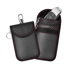 2Pack Faraday Car Key Case Protective Bag RFID Signal Blocking Key Fob Protector
