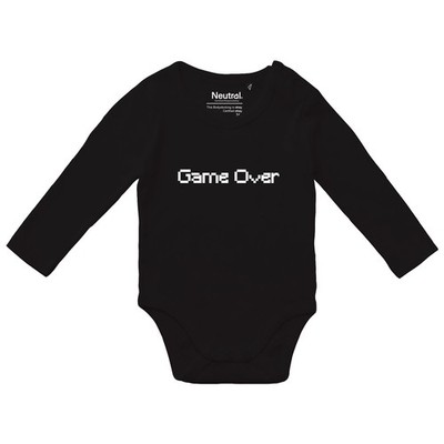 Baby Body Game Over Schriftzug Geschenkidee Game Over Geschenk Präsent Mitbrings