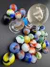 ANTIQUE MARBLE LOT-35 MIXED MARBLES- LARGE BEAR SULPHIDE, SWIRL AND MACHINE MADE — photo 5