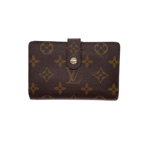 Used LOUIS VUITTON◆Bifold wallet/leather/BRW/allover pattern/ladies//